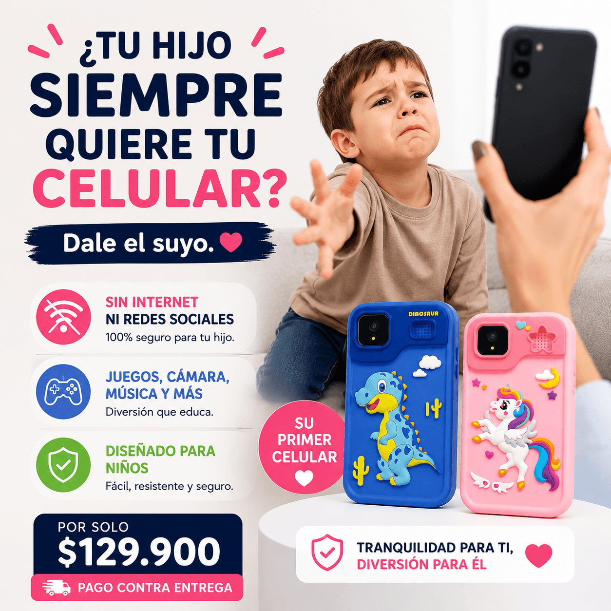 ¿Tu hijo siempre quiere tu celular?